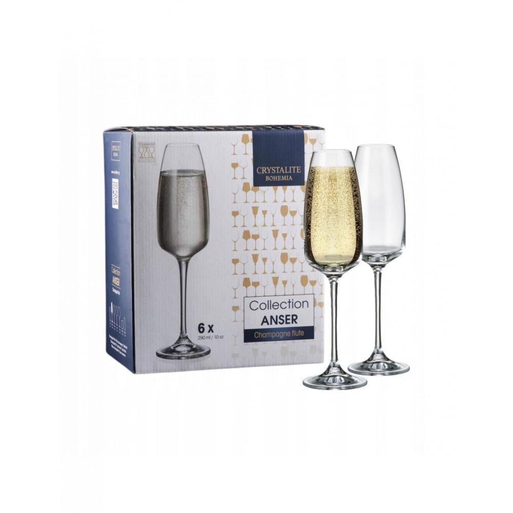 Набір келихів для шампанського Bohemia Anser 290 мл 2 шт. (b1SF00-404909) Набір келихів для шампанського Bohemia Anser 290 мл 2 шт. (b1SF00-404909)