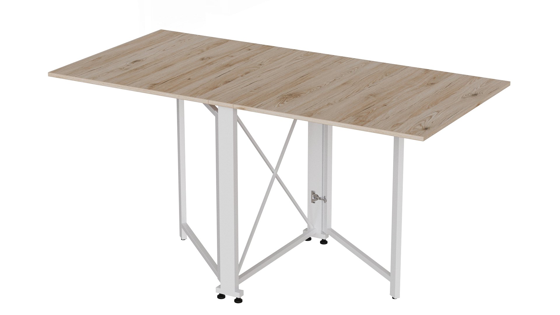 Стол-книжка трансформер Ferrum-decor Orion 2 металл/ДСП 16 мм 750x1520x730 мм Белый/Дуб Сан-Марино (ORI209) - фото 1