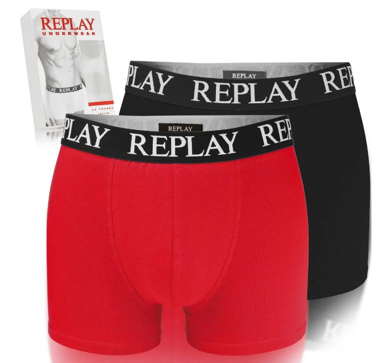 Труси боксери чоловічі анатомічні Replay 2 шт. XL Чорний/Червоний. (102397554) - фото 3 Труси боксери чоловічі анатомічні Replay 2 шт. XL Чорний/Червоний. (102397554) - фото 3