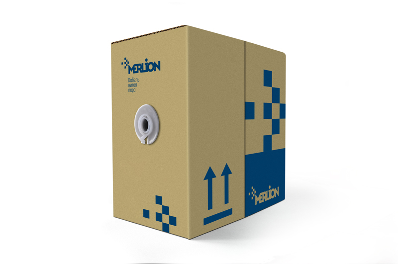 Кабель Merlion КПВ-ОП UTP витая пара cat.5E медный 305 м (26498555)