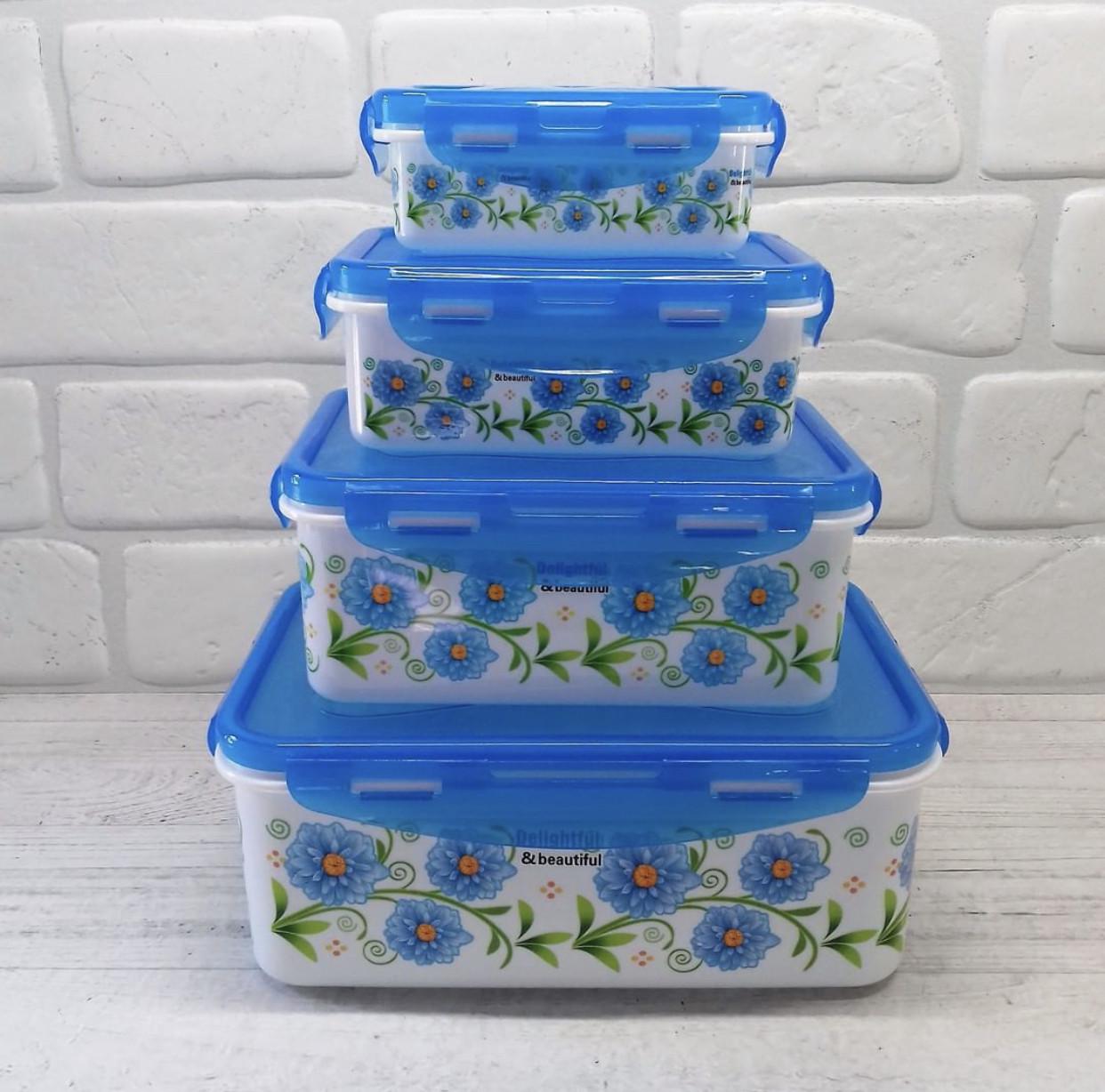 Набір контейнерів Frico із кришкою 4 шт. (FRU-822) - фото 1 Набір контейнерів Frico із кришкою 4 шт. (FRU-822) - фото 1