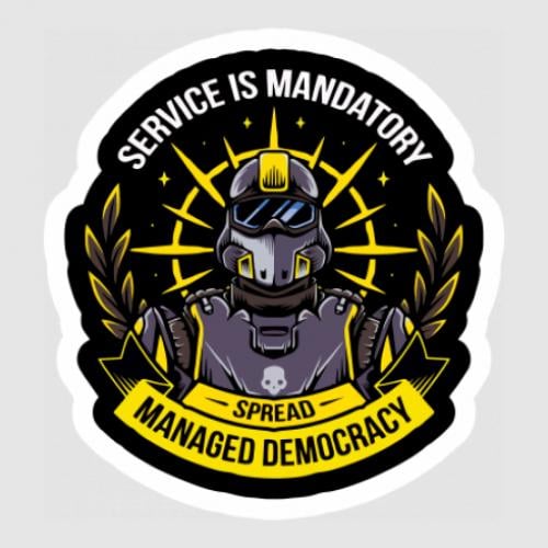 Стікер Managed Democracy 32,8x35 см Різнокольоровий (21561146)