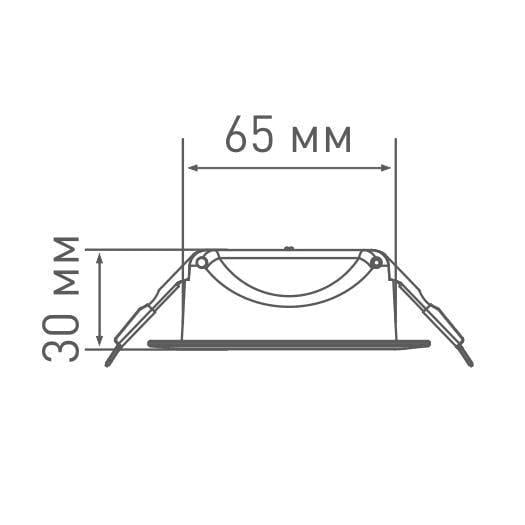 Точечный светильник врезной светодиодный Maxus 1- SDL-006-01 SDL круглый 8W 4100K (00000016744) - фото 4