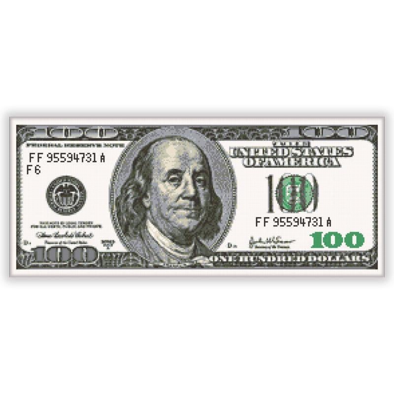 Алмазная вышивка ТМ Алмазная Мозаика 100 DOLLARS (DM.464)