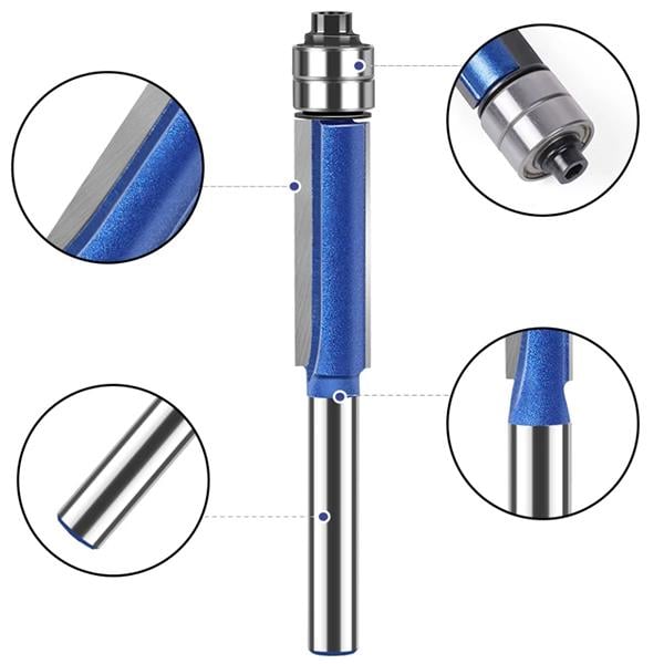 Комплект фрез по дереву M00592-2 для ДСП фанери і дощок з двома підшипниками 1/4" - фото 8 Комплект фрез по дереву M00592-2 для ДСП фанери і дощок з двома підшипниками 1/4" - фото 8