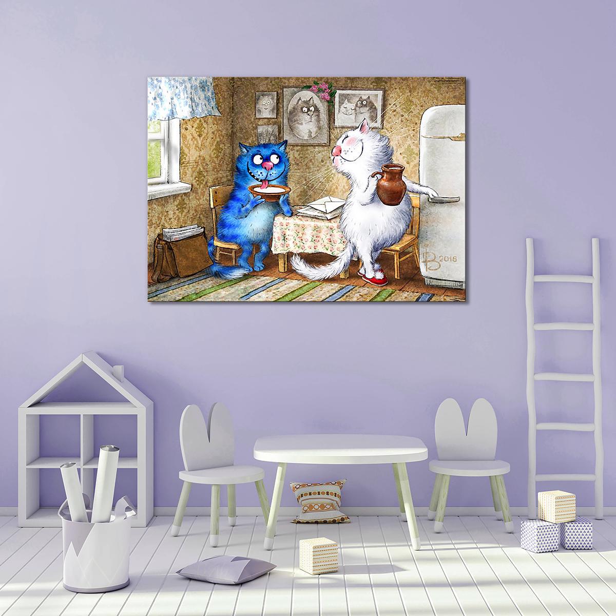 Модульная картина Угощение почтальона 1 модуль 50x75 см