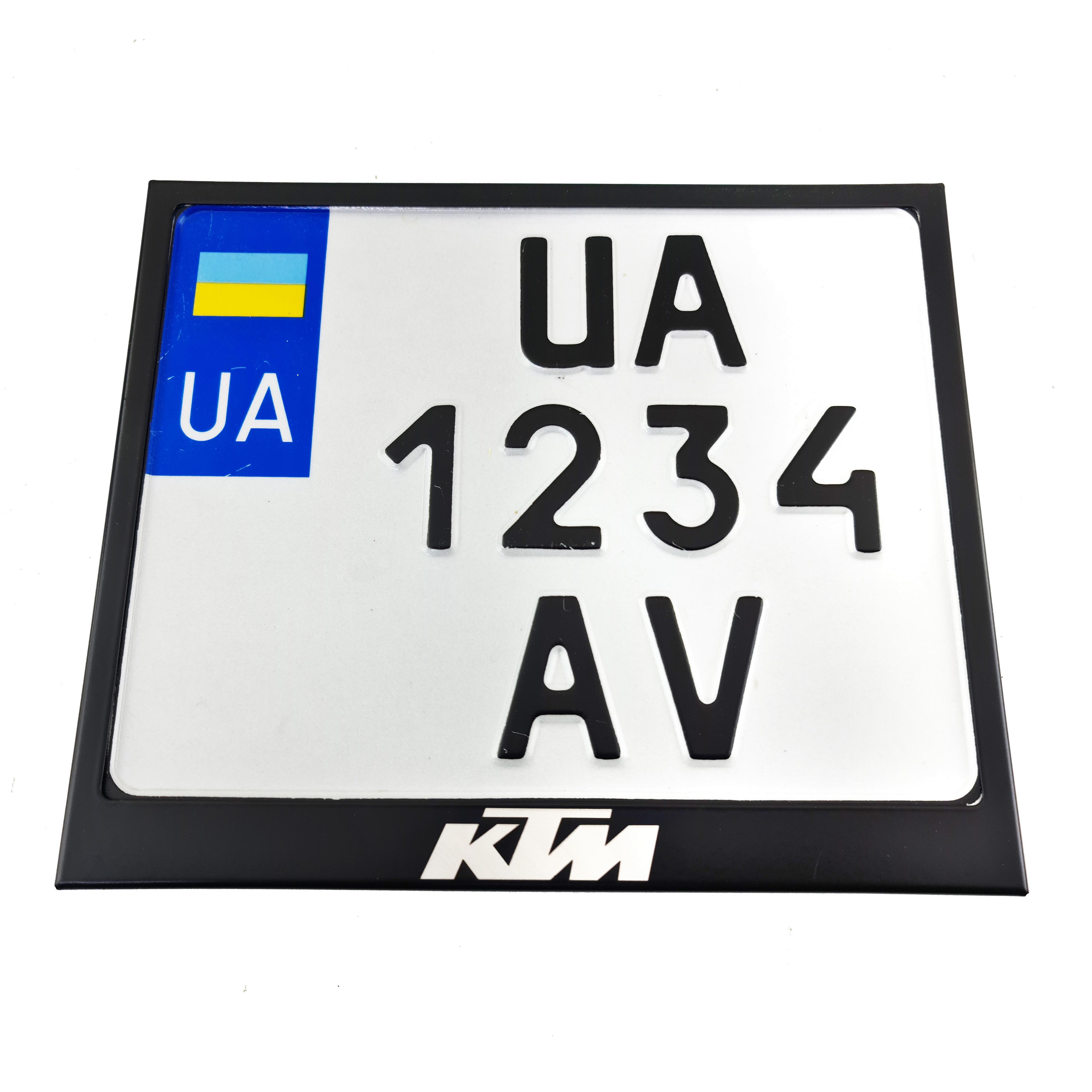 Рамка для мотоциклетного номера "KTM" V2 174х220 мм Черный (VH-S1722KTM2SBL)