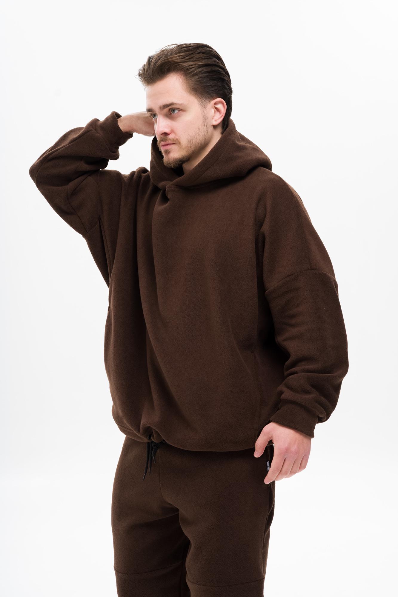 Худи Оверсайз с капюшоном Without Brand Soprano Brown (8055984) - фото 4 Худи Оверсайз с капюшоном Without Brand Soprano Brown (8055984) - фото 4