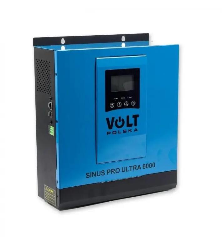 Солнечный инвертор-преобразователь Volt Polska Sinus PRO Ultra 6000 24/230 В 3/6 кВт + 60A MPPT 145 В