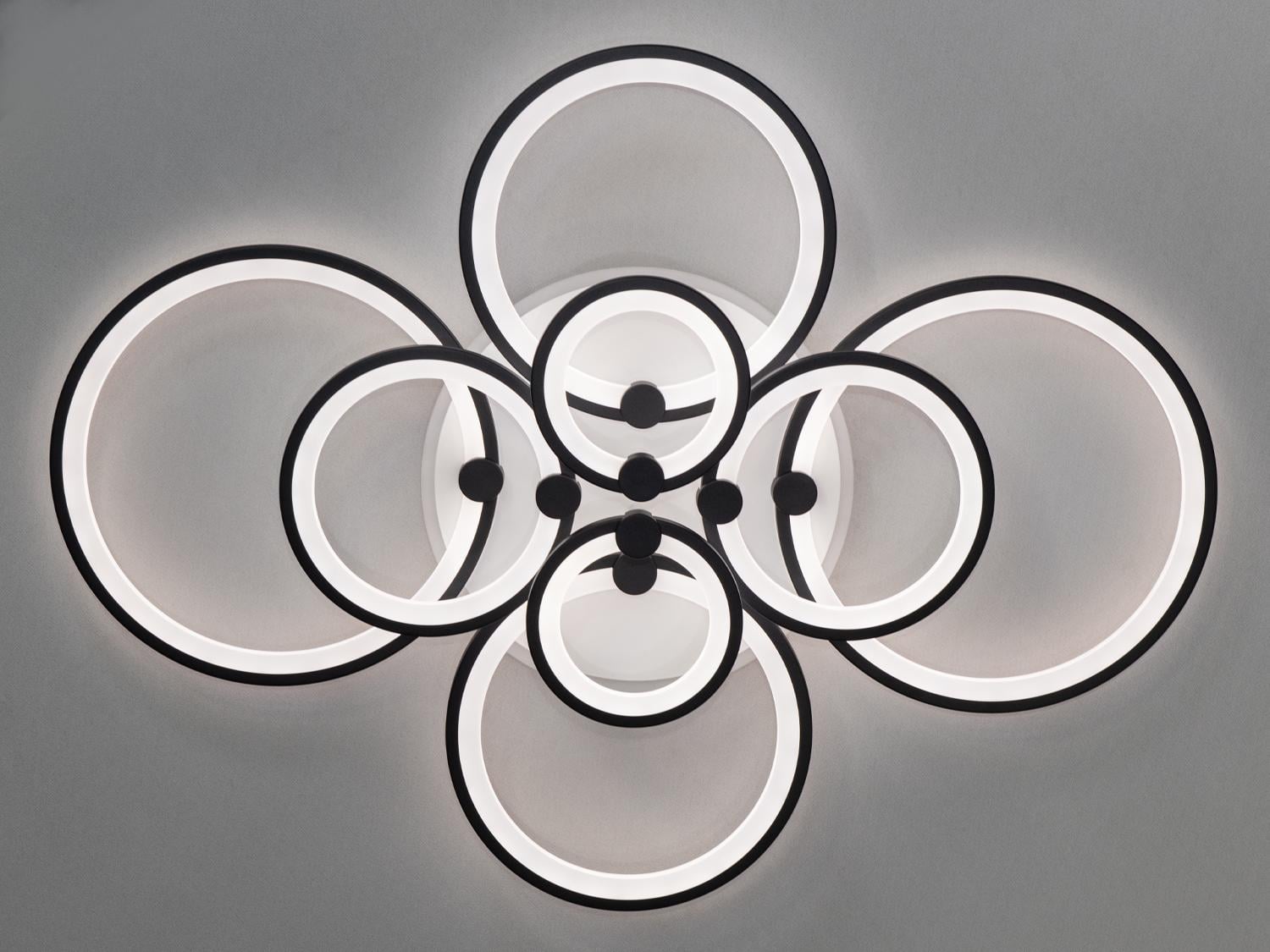 Люстра 8022-8BK-LS 175W на 25 м2 Черный (1488828971)