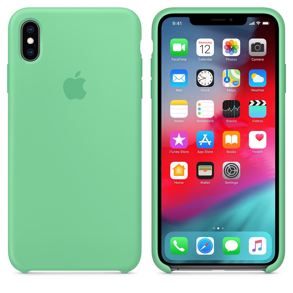 Чехол-накладка Apple Silicone Case for iPhone Xs, Spearmint (HC) - фото 2