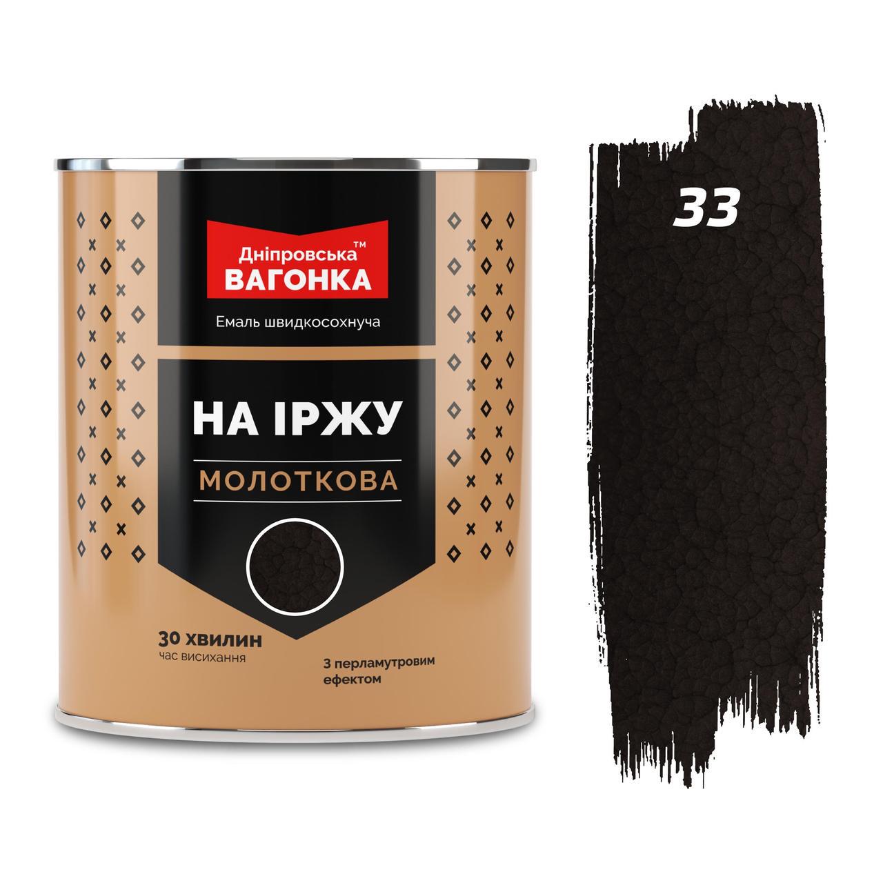 Краска молотковая Днепровская вагонка 0,75л Темно-коричневый (23813512)