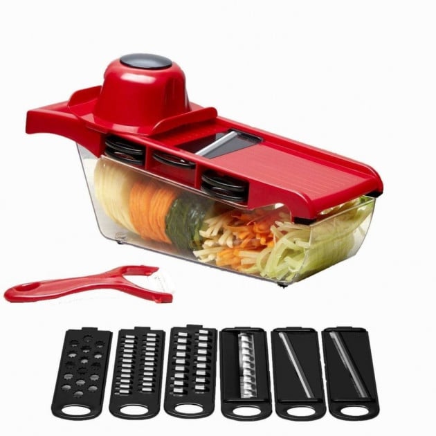 Терка-овочерізка Mandoline Slicer 6в1 з контейнером