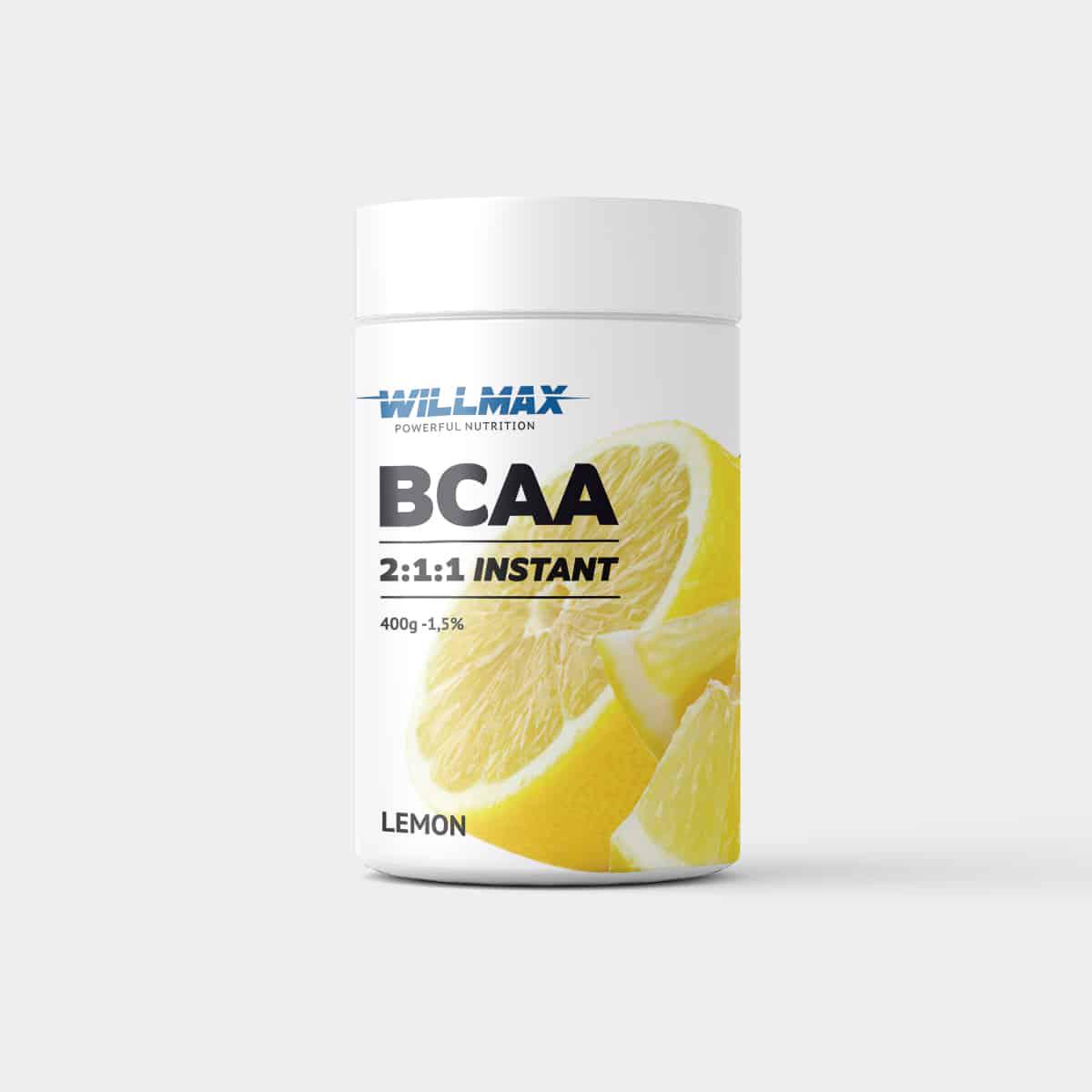 Амінокислоти BCAA Бсаа Willmax BCAA 2:1:1 Instant 400 г Лимон (7122)