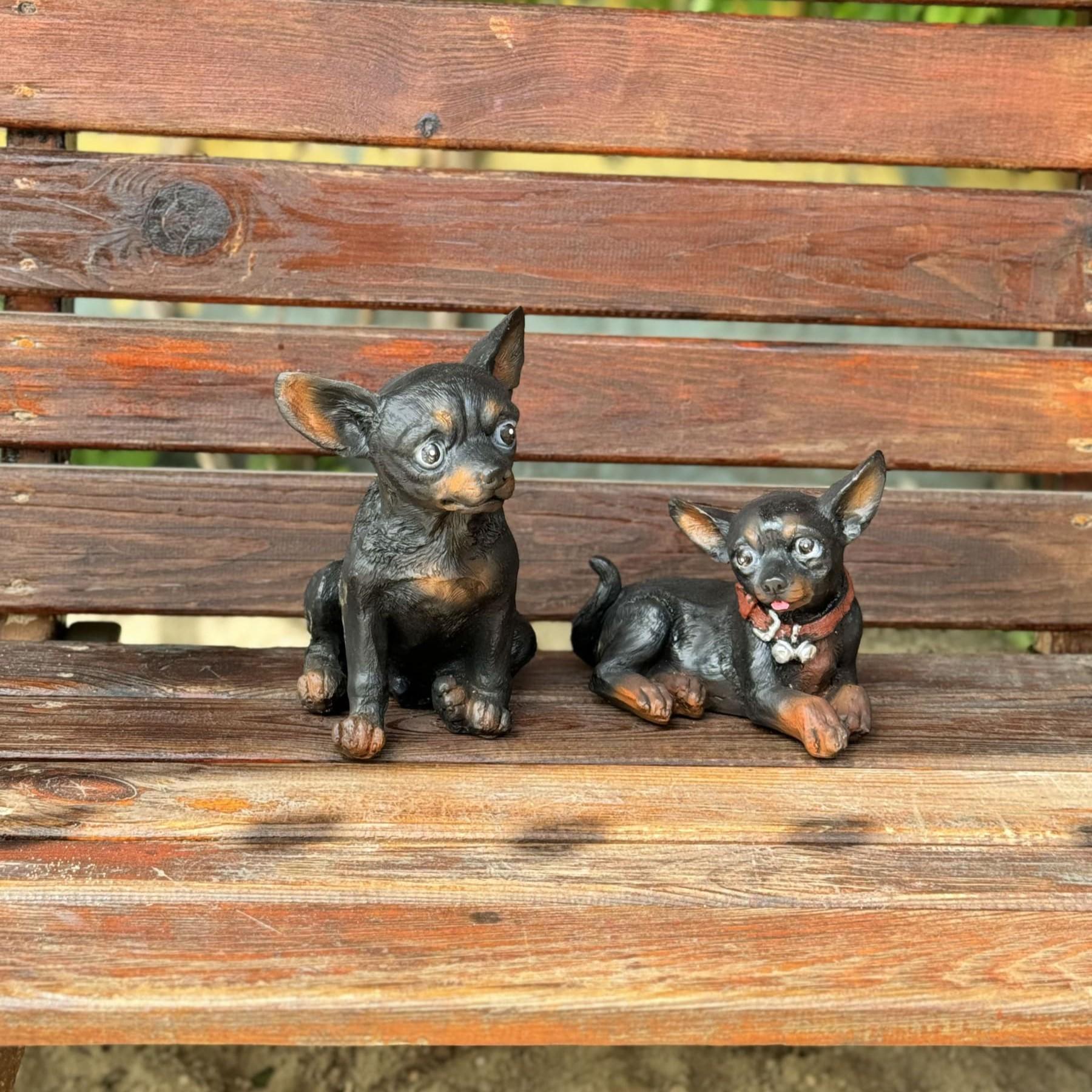 Комплект фигурок Тот терьер 18×13×22 см + 23×17×12 см 2 шт. (4442) - фото 2