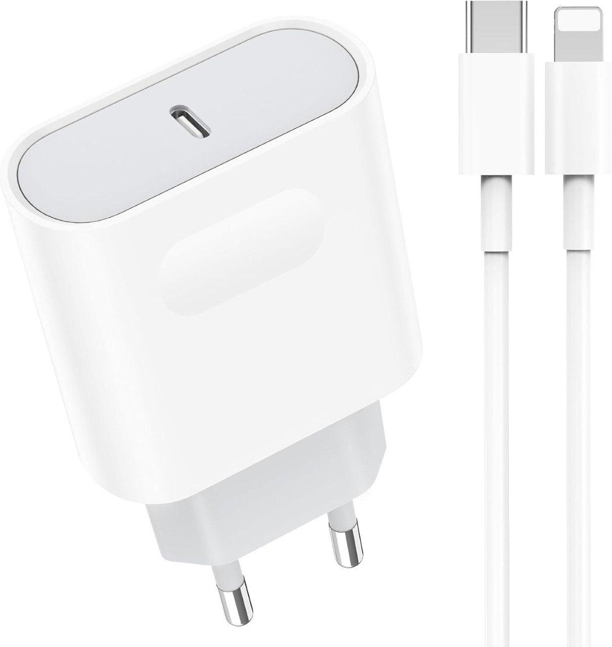 Зарядное сетевое устройство для iPhone/iPad 35W Type-C с кабелем зарядки to Lightning Белый
