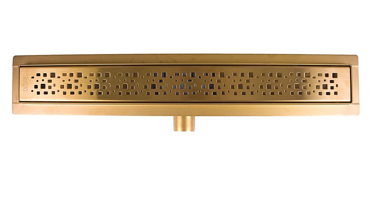 Линейный трап из нержавейки с сухим затвором DESIRE Vintage 600 мм