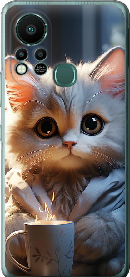 Чехол на Infinix Hot 11S White cat (5646u-2757-42517)