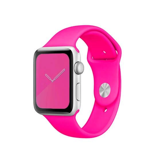 Ремешок силиконовый Sport Band для Apple Watch 42/44/45/49 мм Shiny Pink (212-00561)