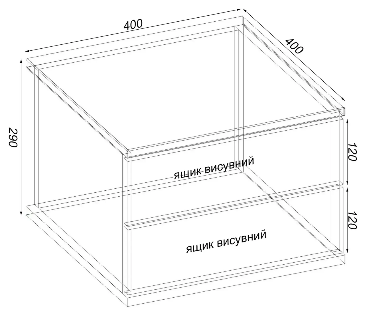 Тумба навесная прикроватная Kontinent Kristal 40х40х29 см Самоа Дымчатый (79636857) - фото 2 Тумба навесная прикроватная Kontinent Kristal 40х40х29 см Самоа Дымчатый (79636857) - фото 2