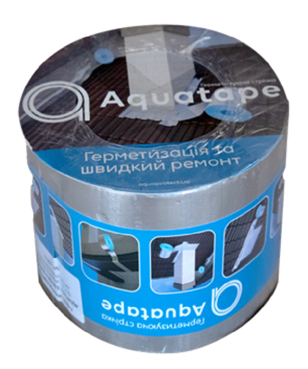 Лента герметизирующая AQUATAPE СТК Alu с алюминиевым покрытием 50 мм х 10 м.п. (2317978182)