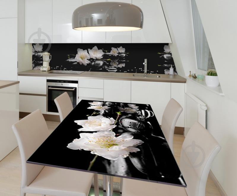 Наклейка 3Д виниловая на стол Zatarga «Упавшая ветка» 600х1200 мм для домов, квартир, столов, кофейн, кафе