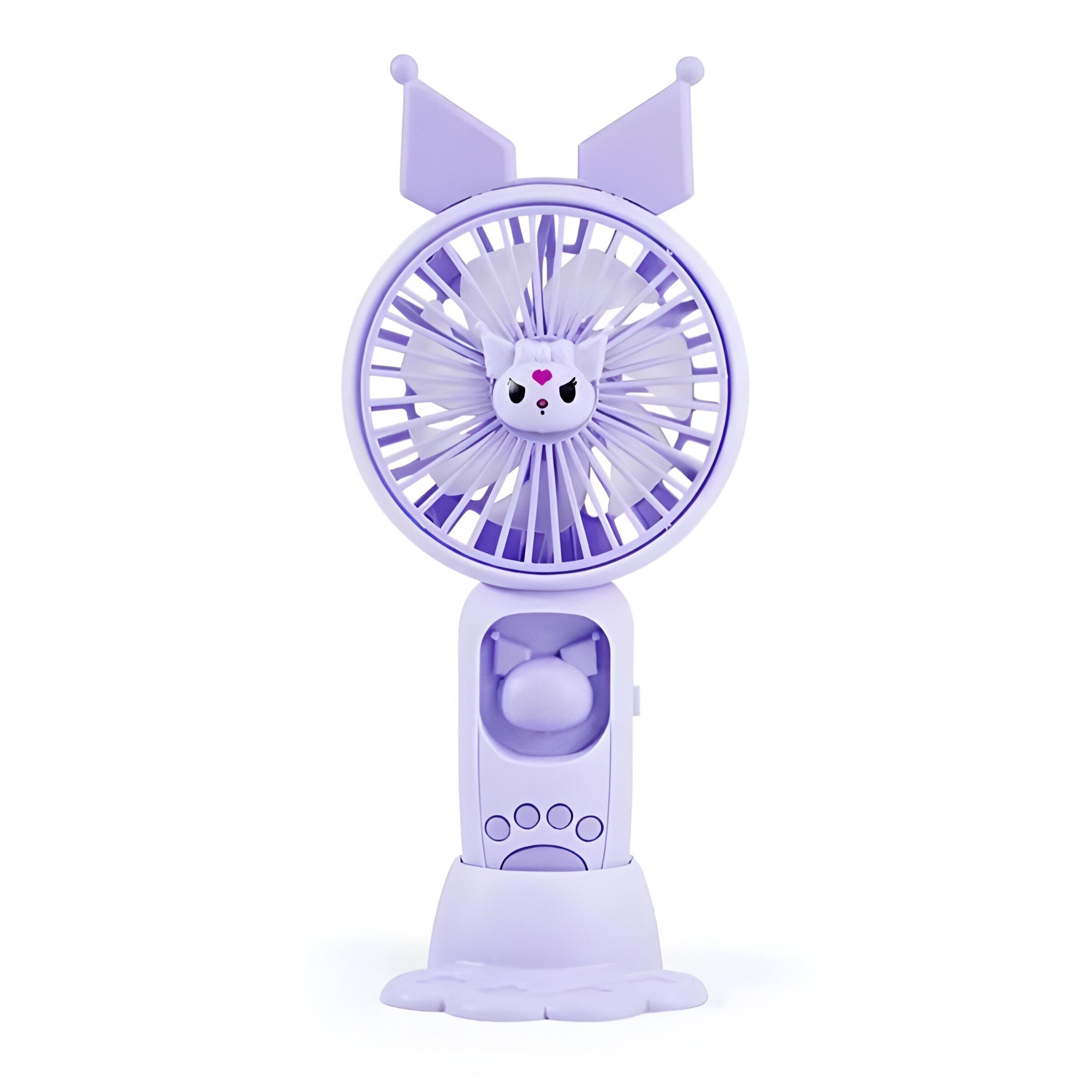 Дитячий вентилятор з підсвічуванням Куромі Бузковий (S085)