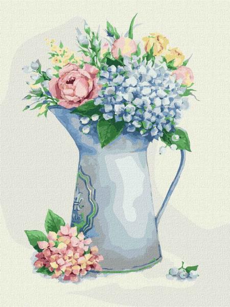 Картина по номерам Идейка Цветы Летние краски 30х40 см в термопакете (KHO2962)