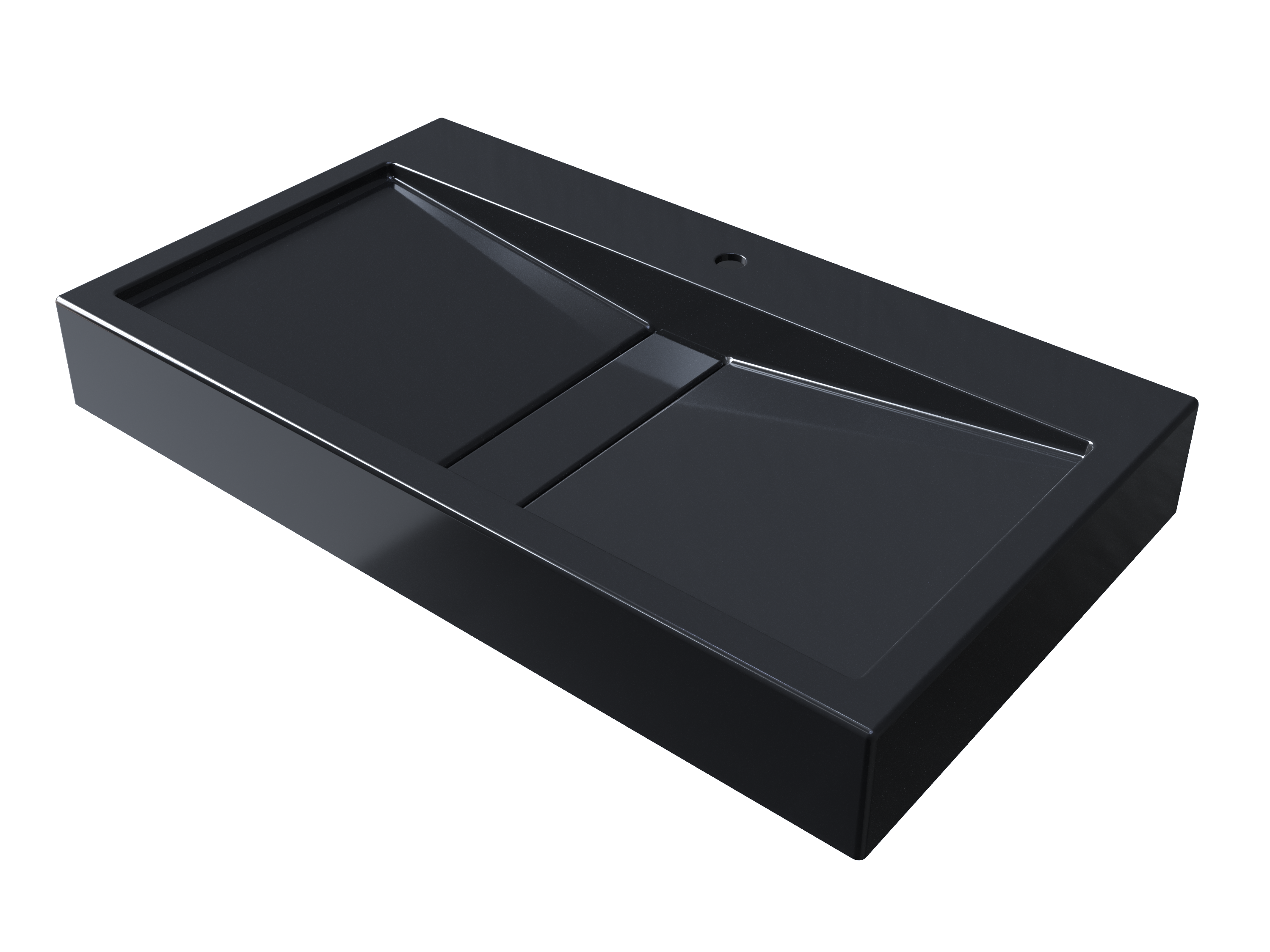 Умивальник накладний Status Mirage 80 Black (680)