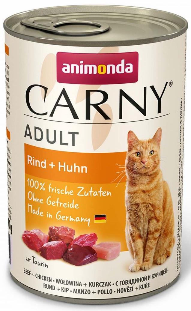 Корм влажный для кошек Animonda Carny Beef/Chicken с говядиной и курицей 400 г (1830807765)