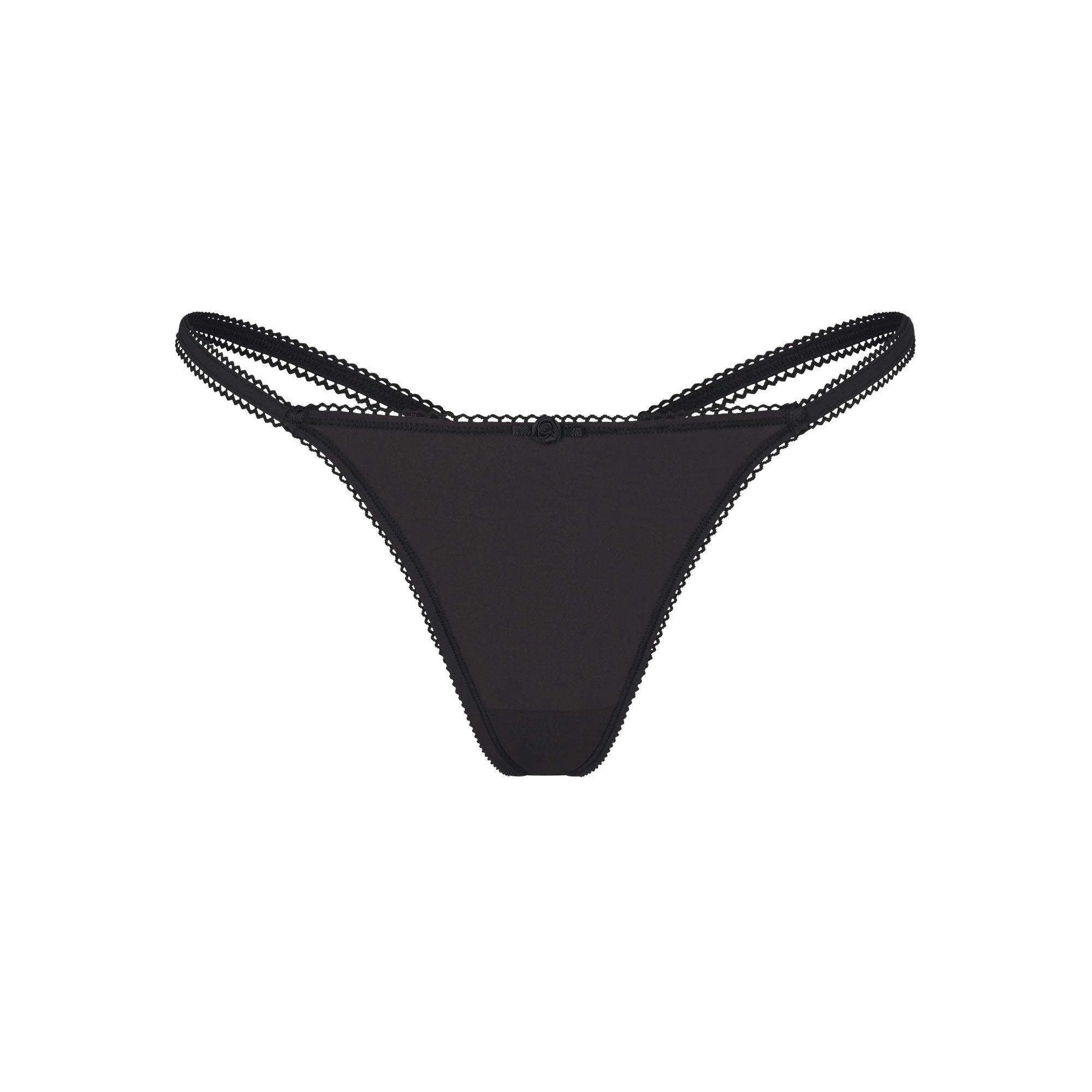 Трусы SKIMS Fits everybody string thong Onyx XS (22130614)