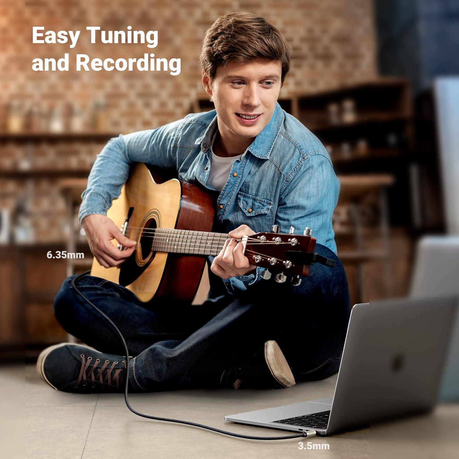 Кабель UGREEN 6.5 мм Jack-3.5 мм minijack HiFi стерео AUX на 6.35 мм нейлонове обплетення TRS 1 м Чорний (10625) - фото 3 Кабель UGREEN 6.5 мм Jack-3.5 мм minijack HiFi стерео AUX на 6.35 мм нейлонове обплетення TRS 1 м Чорний (10625) - фото 3