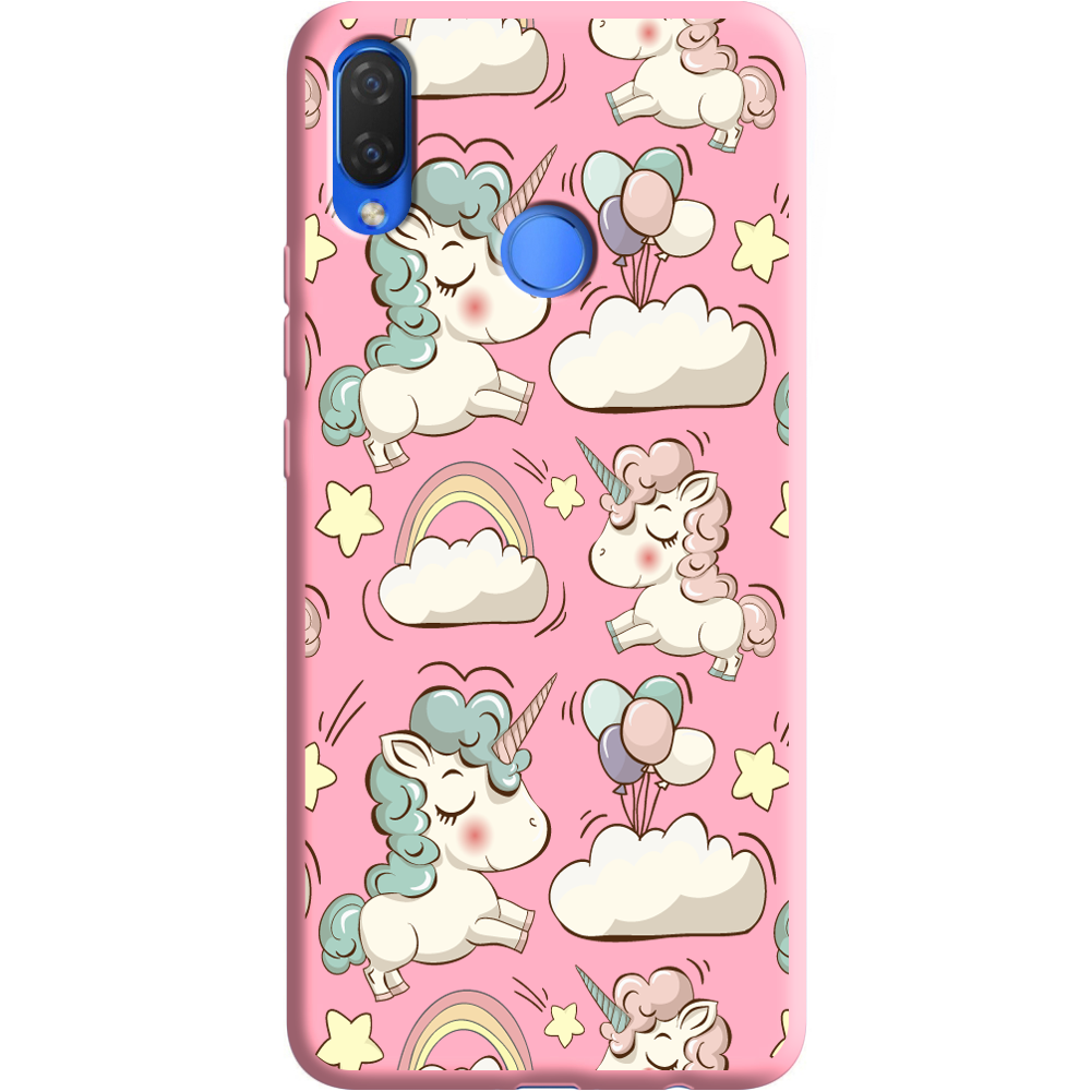 Чехол Boxface Huawei P Smart Plus Unicorns Розовый силикон (34912-cc2-36132)