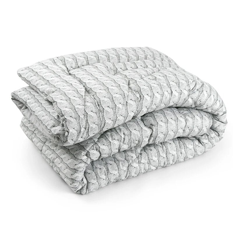Ковдра зимова силіконова Руно Grey Braid 172х205 см Сірий (Р316.52_Grey Braid)