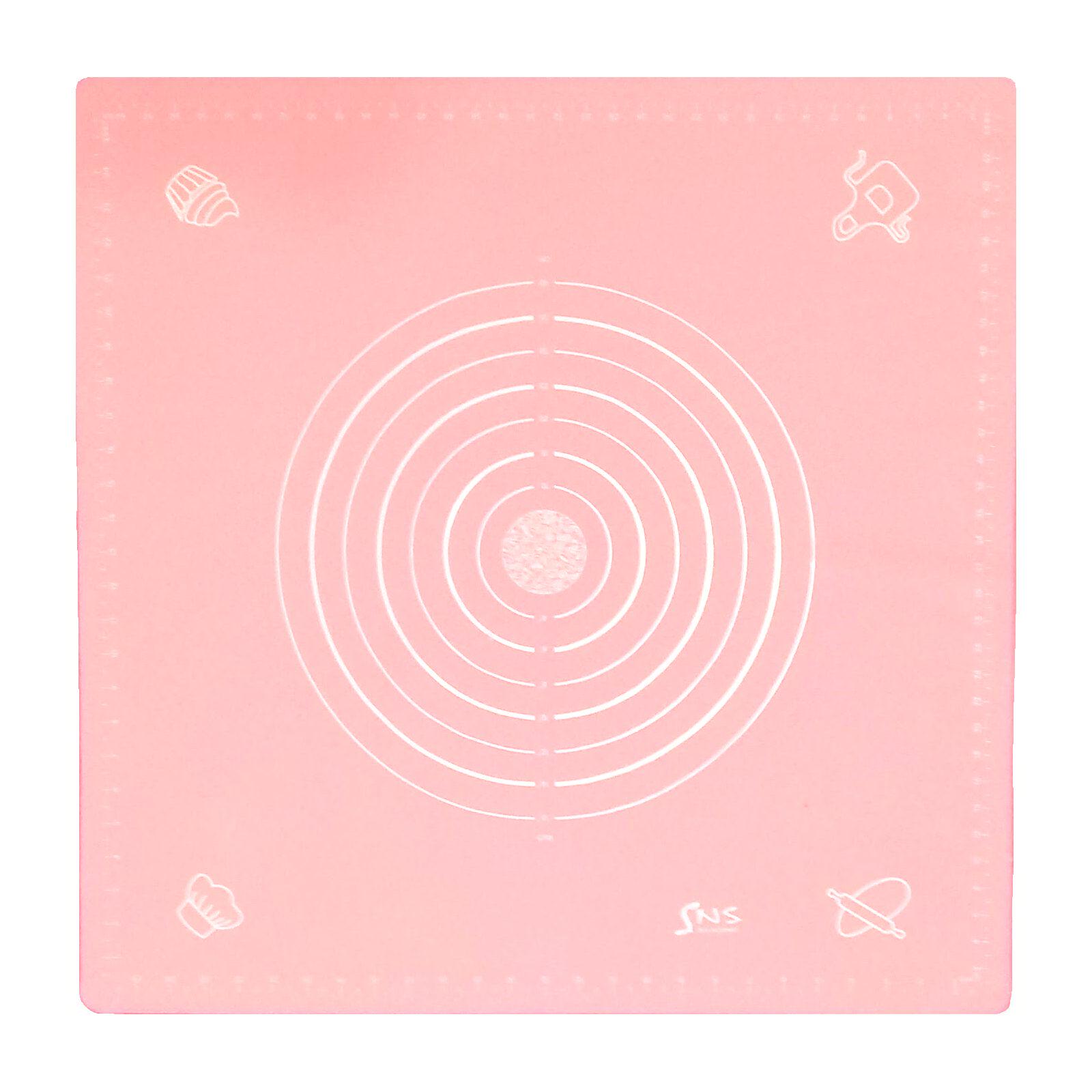 Силиконовый коврик для выпечки и раскатки A-Plus №677 70х70 см (203823-св.рож)