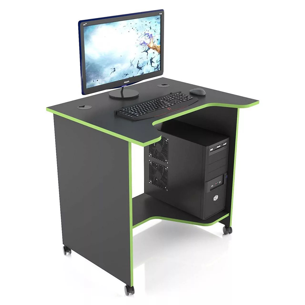 Геймерский стол XGamer MINI XG10 с полкой под системный блок Черный (25891950)