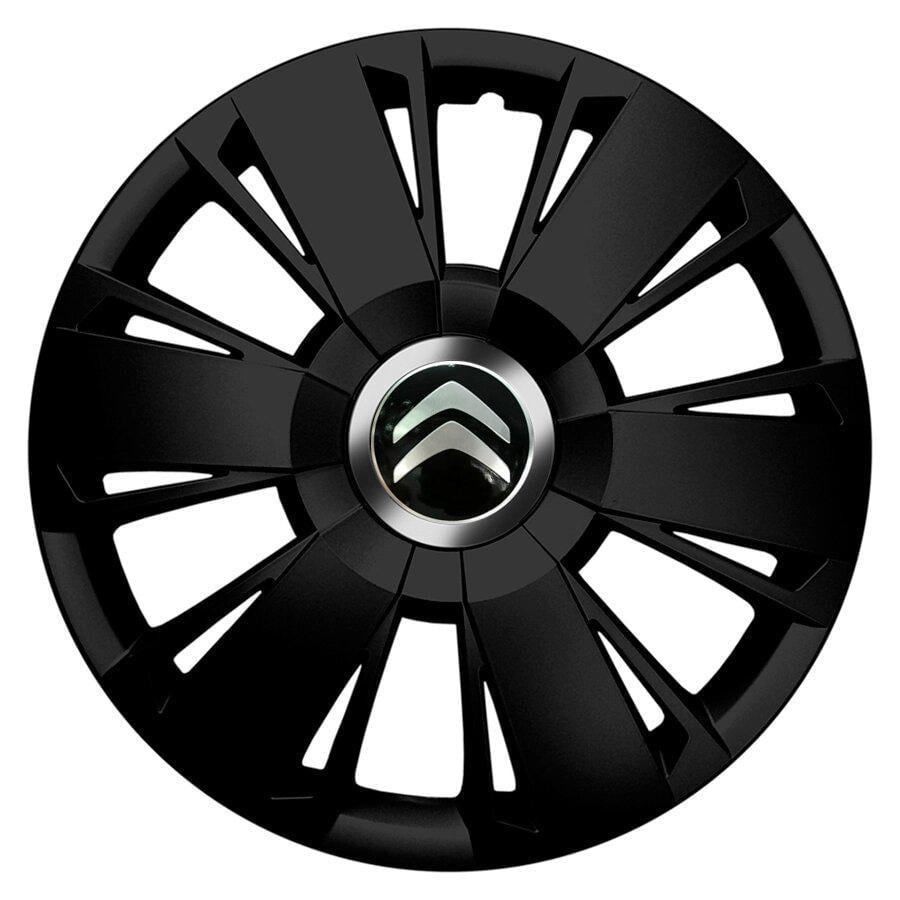 Комплект ковпаків JAWOPLAST Sportivo R16 для Citroen 4 шт. Black (28434606)