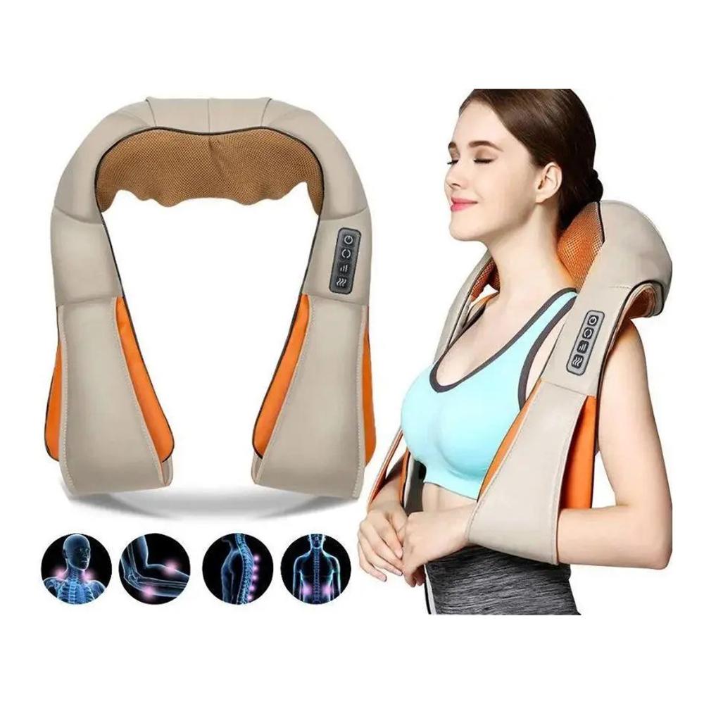 Роликовий масажер Massager of Neck Kneading для спини та шиї з ІЧ-прогріванням (ULT-2952077) - фото 2