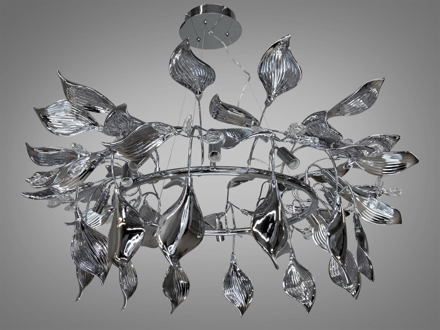 Люстра підвісна керамічна для кухні 12 ламп Хром (7229-12PR HR) - фото 2 Люстра підвісна керамічна для кухні 12 ламп Хром (7229-12PR HR) - фото 2