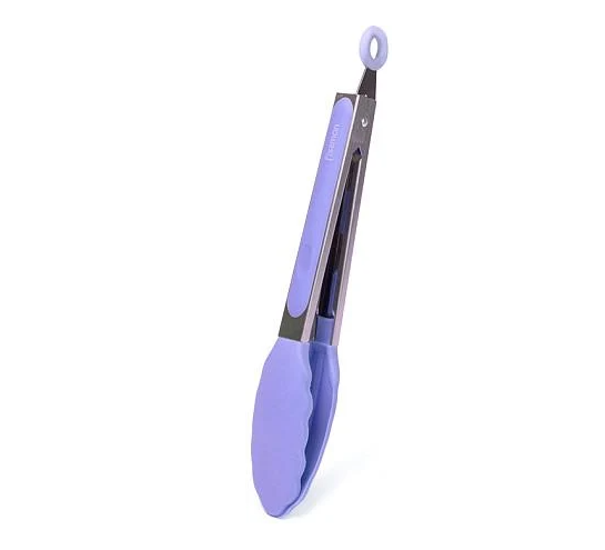 Щипцы с силиконовыми наконечниками Fissman 27x4x3,5 см из нержавеющей стали Сиреневый (8743.1) Щипцы с силиконовыми наконечниками Fissman 27x4x3,5 см из нержавеющей стали Сиреневый (8743.1)