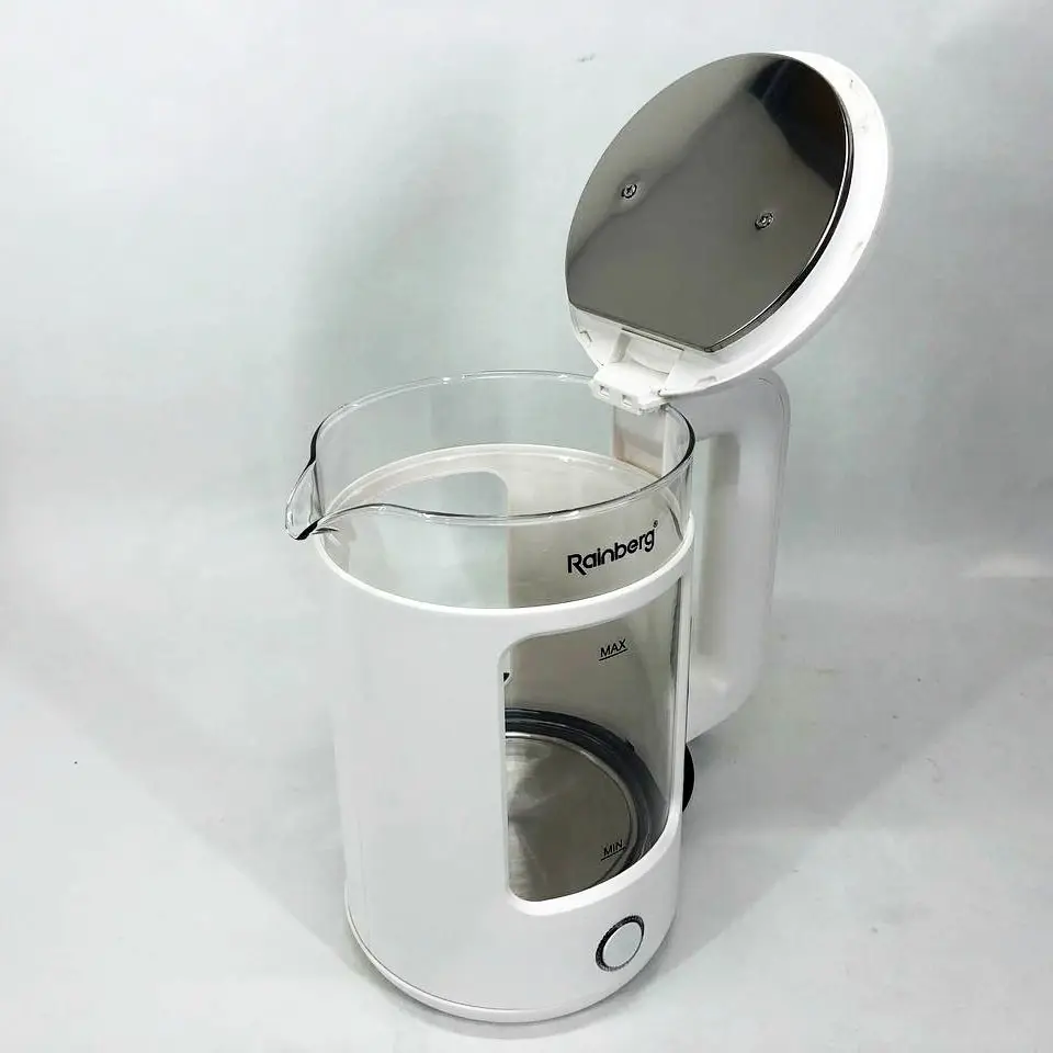 Электрочайник стеклянный Rainberg RB-2220 2200 Вт с подсветкой Белый (GR-05133) - фото 4 Электрочайник стеклянный Rainberg RB-2220 2200 Вт с подсветкой Белый (GR-05133) - фото 4