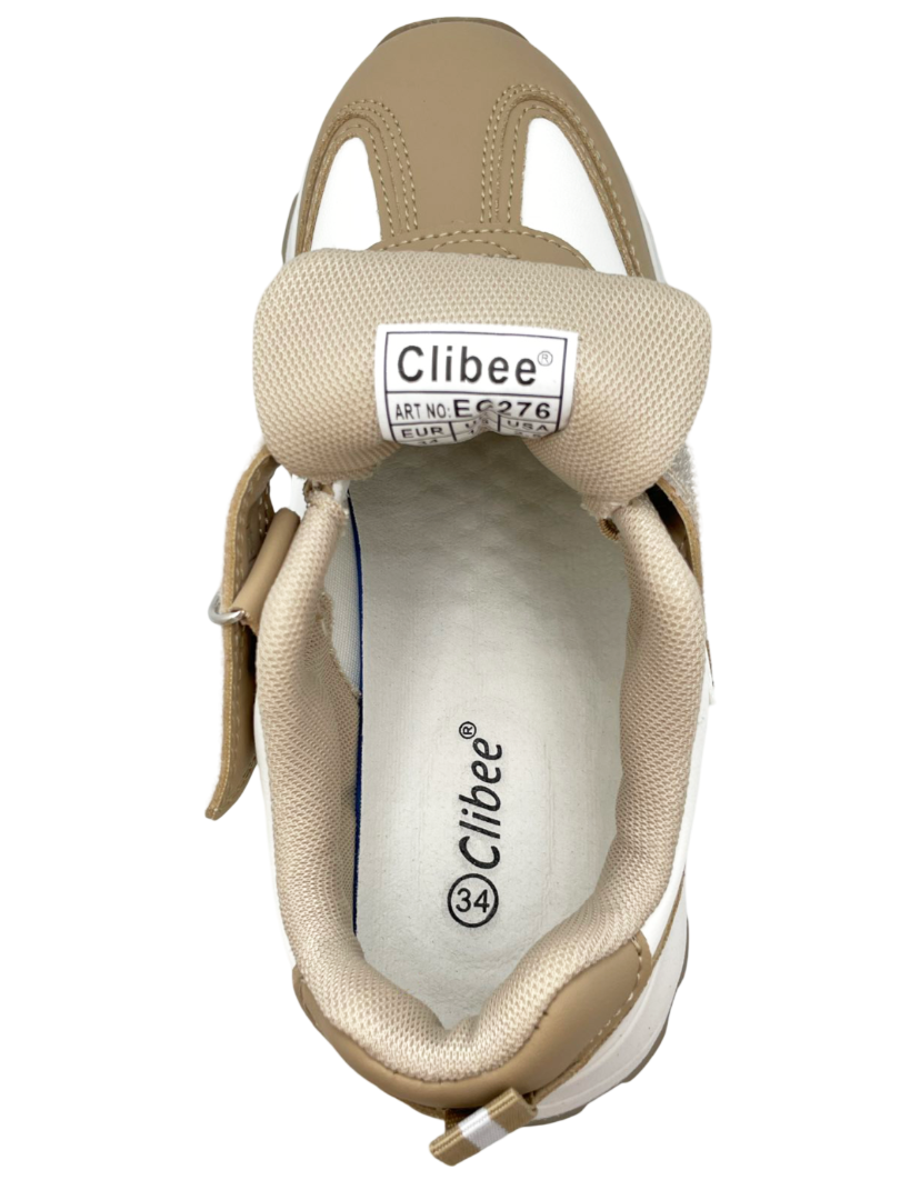 Кросівки для дівчаток Clibee EC276-276/34 р. 34 Бежевий - фото 3 Кросівки для дівчаток Clibee EC276-276/34 р. 34 Бежевий - фото 3