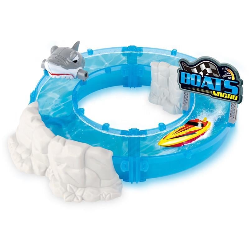 Игровой набор ZURU Micro Boats Shark Attack Challen гe водяной трек "Нападение акулы" 22 дет. (SUN5046)