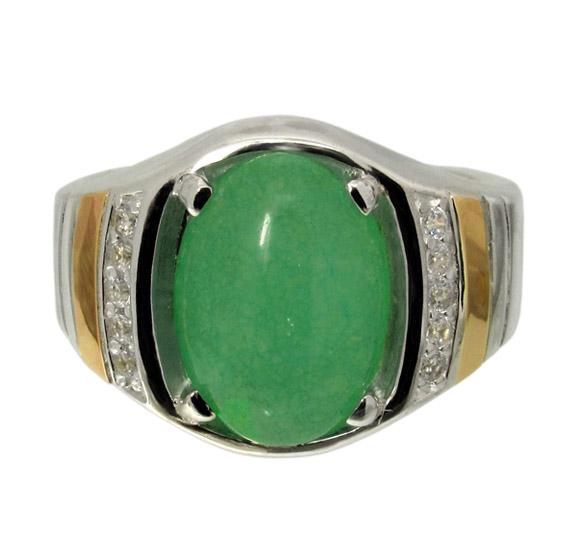 Серебряный перстень с золотыми накладками Лорд-Хранитель 21 (039(1)п-11)