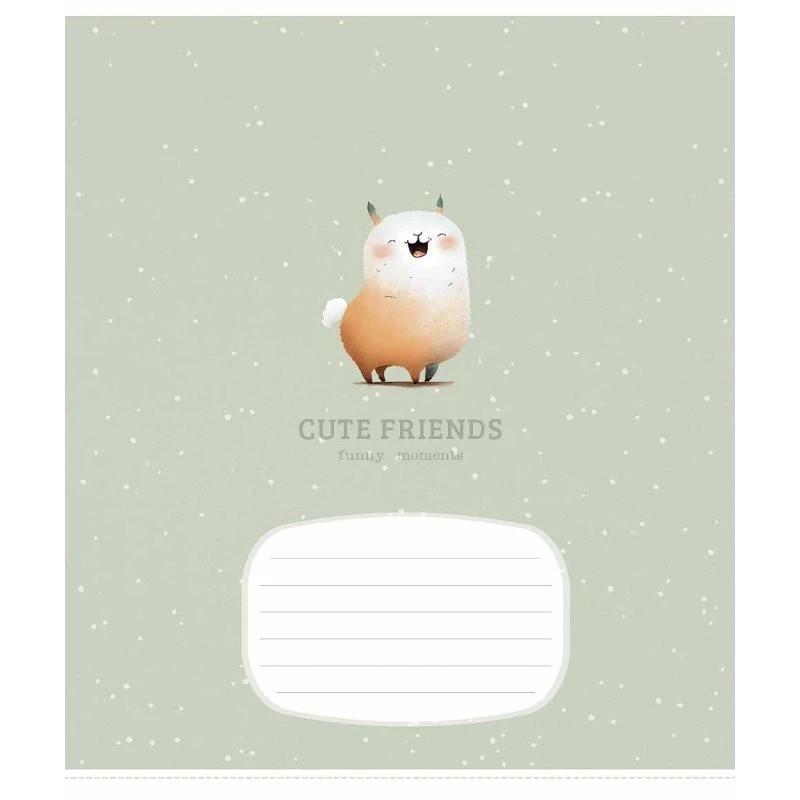 Зошит учнівський "Cute friends" 012-3292K-2 в клітинку 12 аркушів