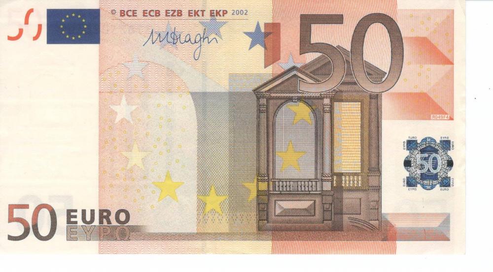 Колекційна банкнота Фінляндія 50 євро 2002 L R049 VF (Б06817)