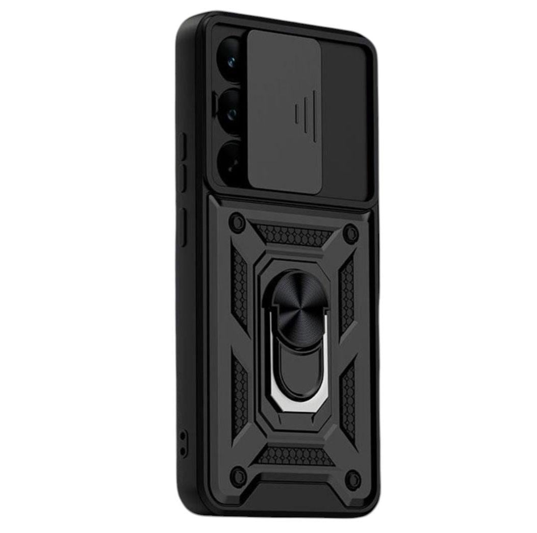 Чохол Primo Shockproof для Realme C85 Pro протиударний з підставкою і шторкою камери Black (2952411175)