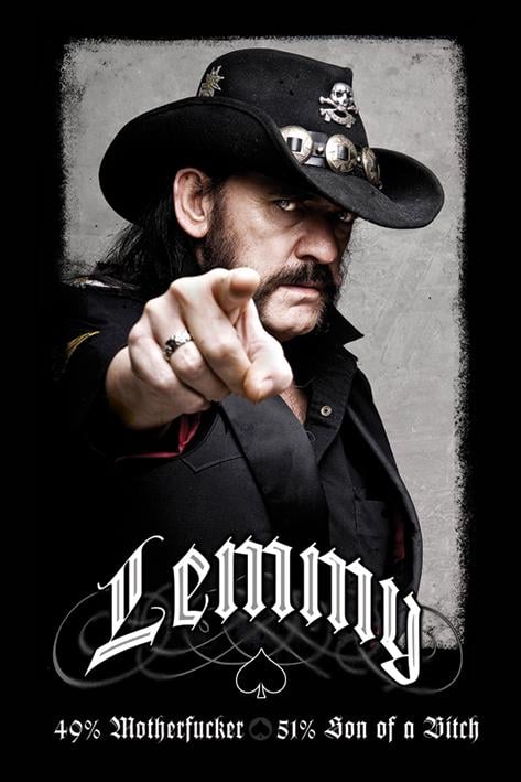 Постер плакат Лемми/Lemmy 49% Mofo 61x91,5 см