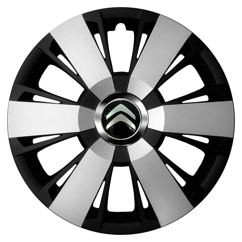 Комплект ковпаків JAWOPLAST Sportivo Duo R16 для Citroen 4 шт. Silver/Black (28435111)
