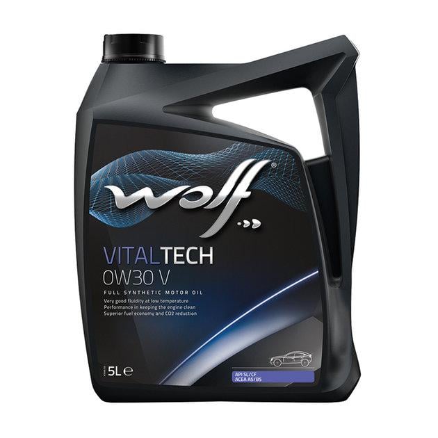 Моторна олива WOLF VitalTech V A5/B5/A7/B7 SN/CF 0W-30 5 л (8324260)